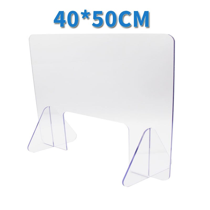 Desktop Screen Clapboard Anti-spittle Isolation Acrylic Transparent Screen Board Office Desk Partition Board: M