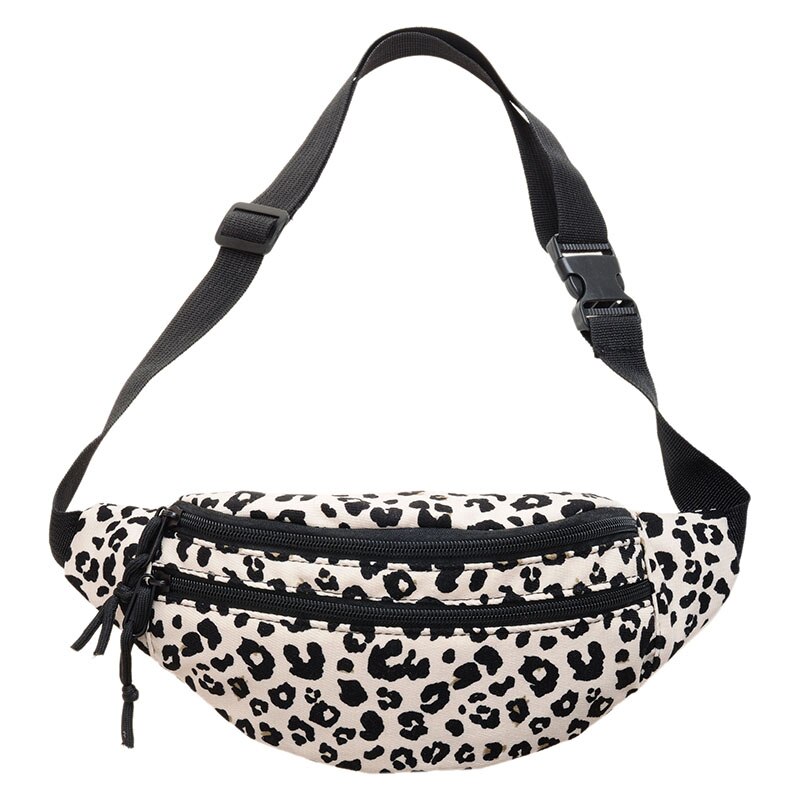 Canvas-bauchtasche, schultertasche aus leoparden-samt, umhängetasche, brusttasche, damen-bauchtasche, street-sport-bauchtasche, handytasche, gürteltasche