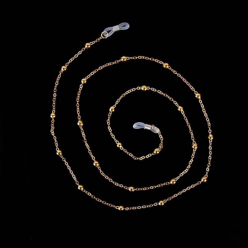 Goud zilver metalen brillenketting band brillenkettingen glazen kralen brillenkoorden koordhouder brillenkoorden