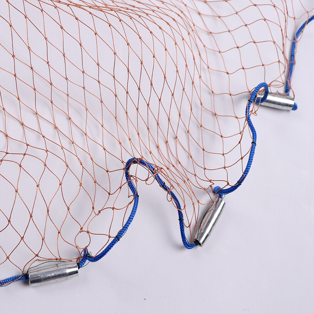 Lawaia Multifilament Throwing Fishing Net Braided Wire Aluminum Ring Fishing Tackle for Shallow Water Network Height 4ft/6ft/9ft