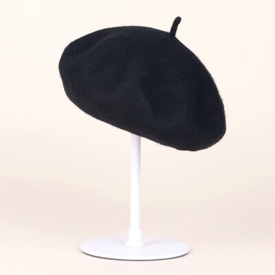 13 farver 100%  australien uld fransk baret hat til kvinder britisk stil ensfarvet pige græskar hatte filt baretter kasketter boina femme: Fs833-11