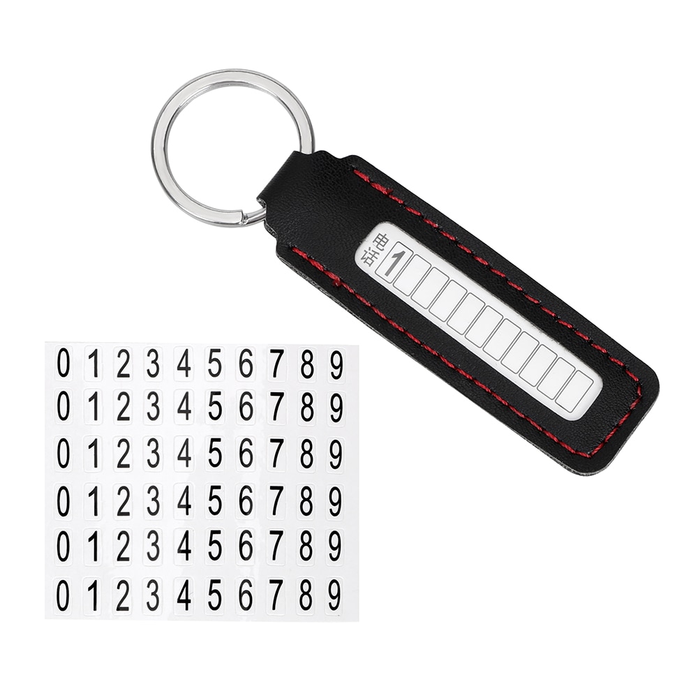 LEEPEE-llavero de placa de matrícula de coche, llavero antipérdida, tarjeta de número de teléfono, estilo de coche