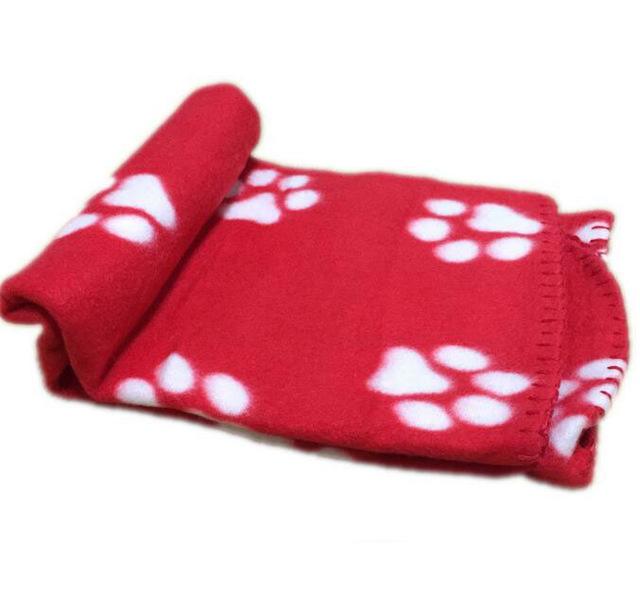 Manta suave para mascotas, perros y gatos, alfombrilla de pata para cama para perro cachorro, colcha, Toalla de baño, Gato, cojín, suministros de limpieza de Ducha: Rojo