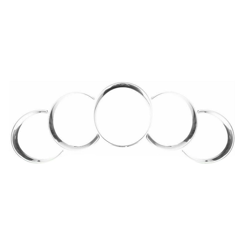 for-Porsche Cayenne 958 Silver Car Dashboard Meter Ring Covers Trim Interior Decoration