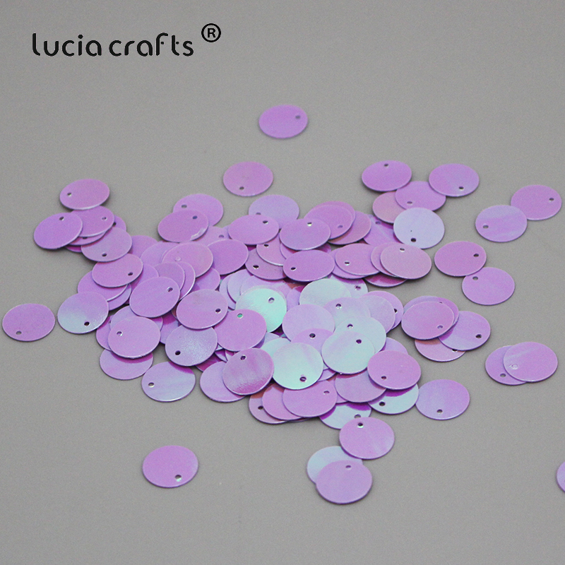 Soldes! Confettis multicolores 10mm 20g, coupe ronde en paillettes arc-en-ciel pour la couture/décoration de mariage D0206