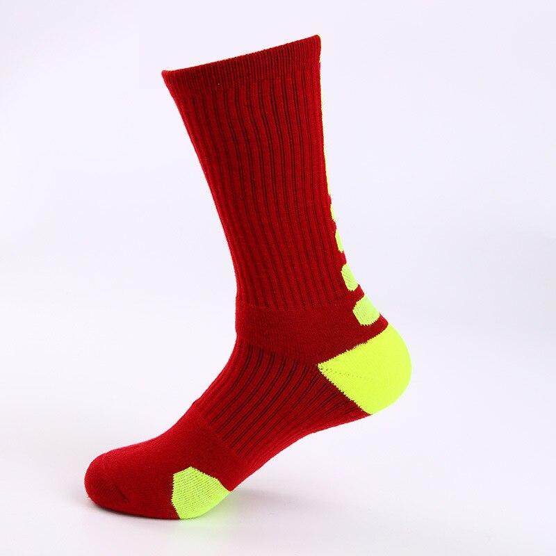 Männer Sport Basketball Socken schnell-trocken Lang Kompression Socken Ich bin Freien Sportlich Socken Rennen Radfahren socken: Wein