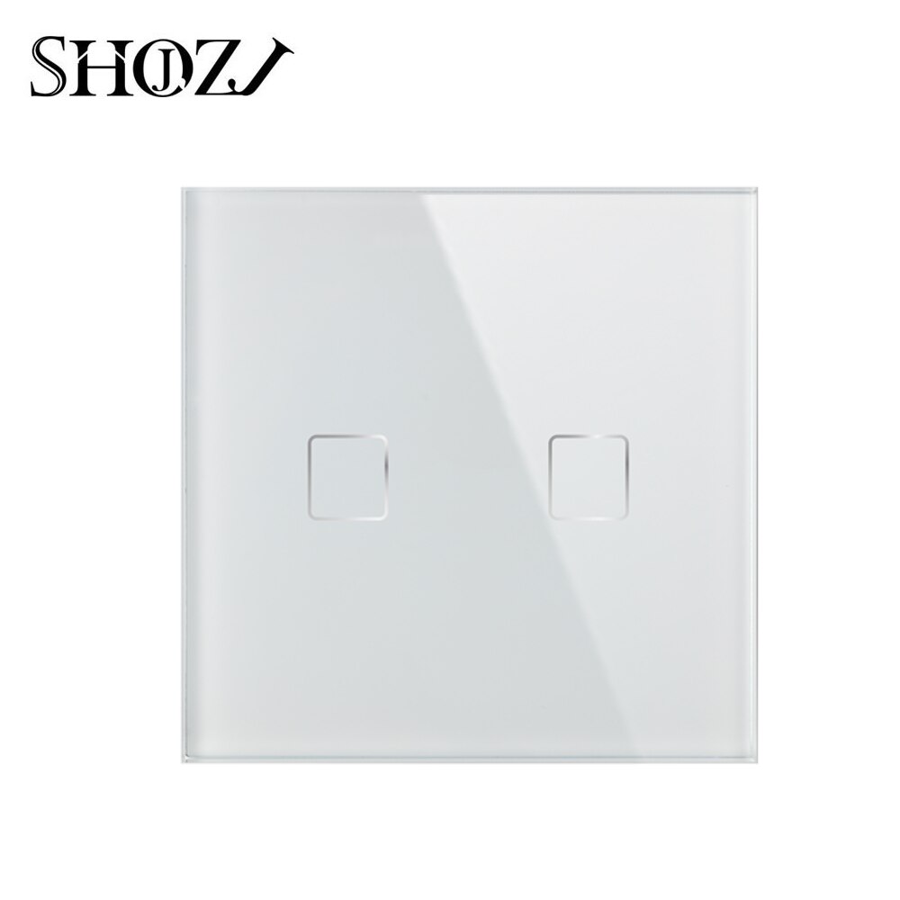 Smart Touch Switch RF 433 Remote Control Wall Switch 1/2/3 Gang Light Switch for Home and Hotel: White 2gang