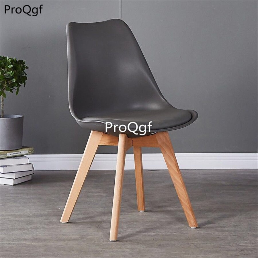 Prodgf 2Pcs A Set pp plastic and wood leg Dining Chair: 909