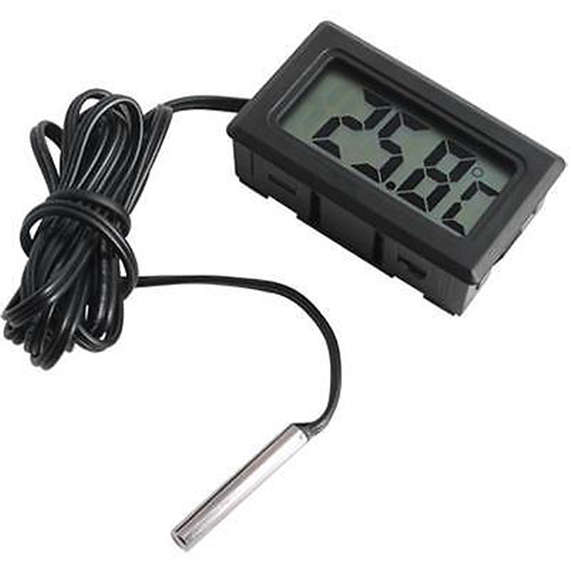 Mini Digitale LCD Temperatuur Meter Elektronische Thermometer Sensor Tester met 1 meter gegoten koffer probe BZ