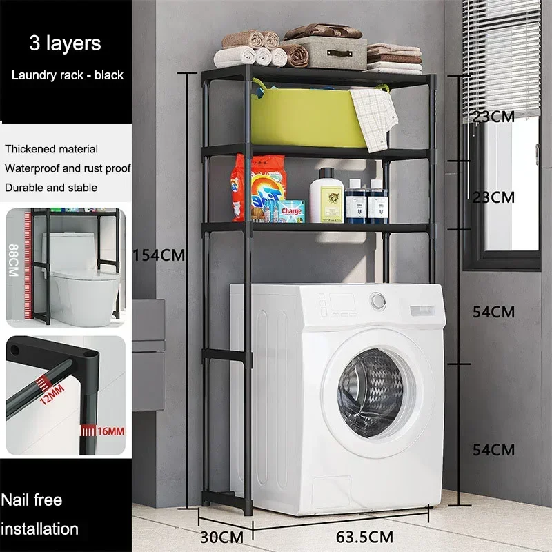 Bathroom Storage Rack Space-saving Stand Holder Mu... – Grandado