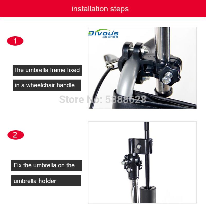 Umbrella Attachment electric wheelchiar scooter Handle Holder for Elderly Wheelchair Accessory