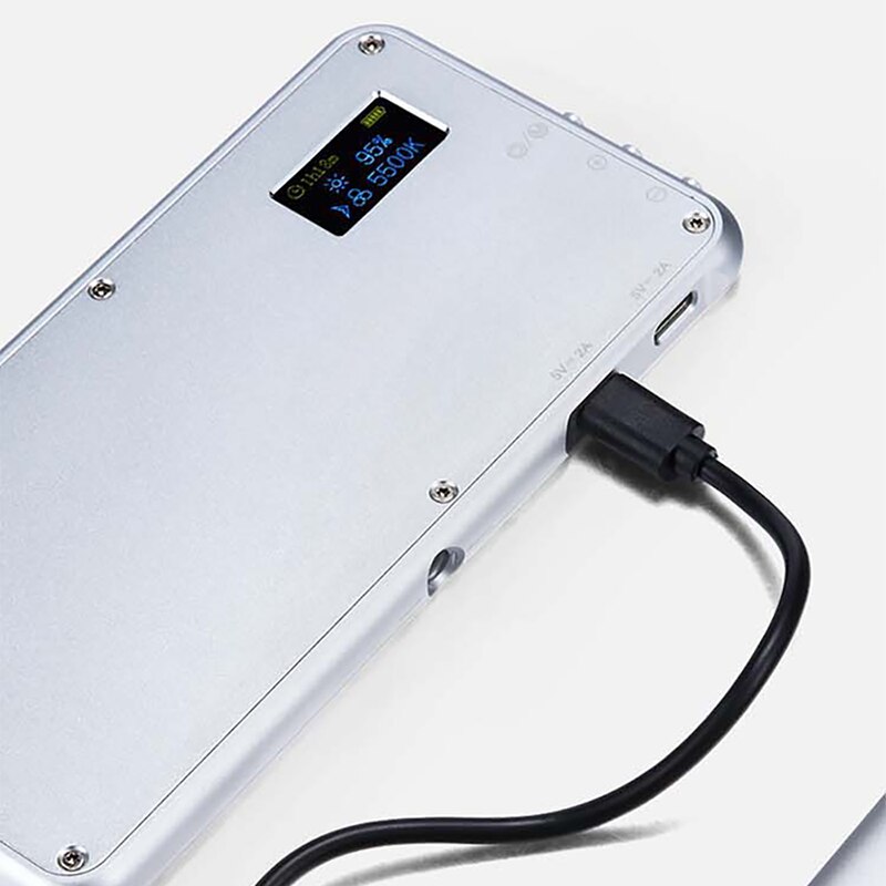 ultra Sottile 180 Ricaricabile ah CONDOTTO LA Luce video 12 gel di colore Dimmerabile Tasca DSLR Macchina Fotografica fotografia Illuminazione Vlog Luce di Riempimento