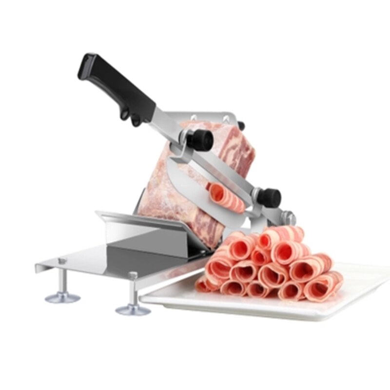 Commerciële Huishoudelijke Handmatige Vlees Snijmachine Lam Rundvlees Gehaktbrood Bevroren Vlees Snijmachine Groente &amp; Vlees Hand Mincer Machine