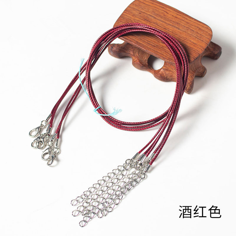 10/20/50 Stuks Kleurrijke Leren Koord Touw Verstelbare Ketting Kreeft Gesp Ketting Voor Diy Handgemaakte Hanger Sieraden Maken Accessoire