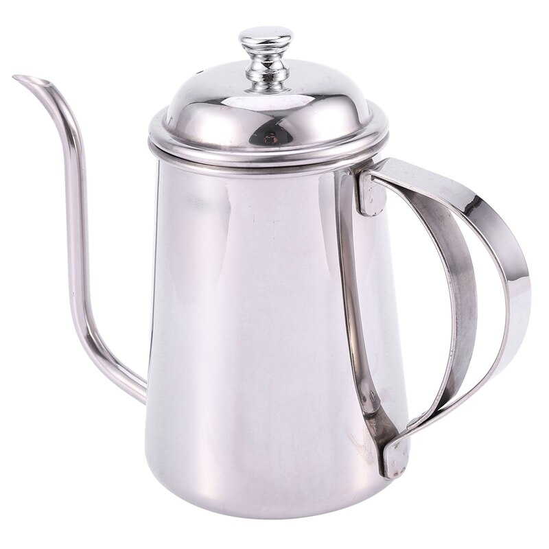 Ketel Giet Over Koffie Thee Hand Drip Pot Thuis Keukenapparatuur-Zilver