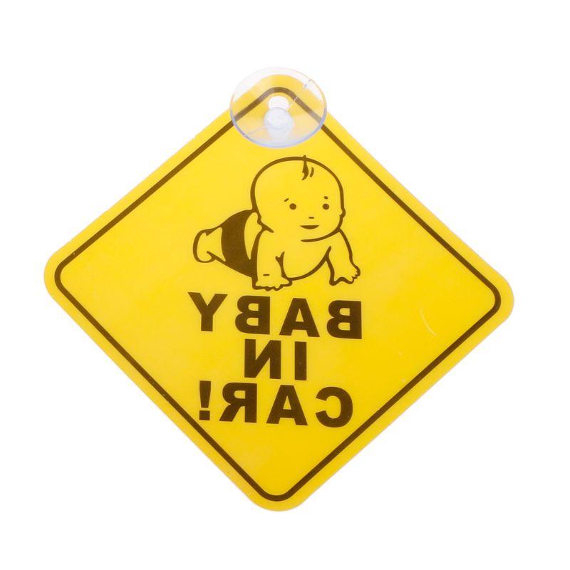 BABY ON BOARD PVC Suck Warning Mark Sign Sticker Car Window Safety Notice Board 781B: White