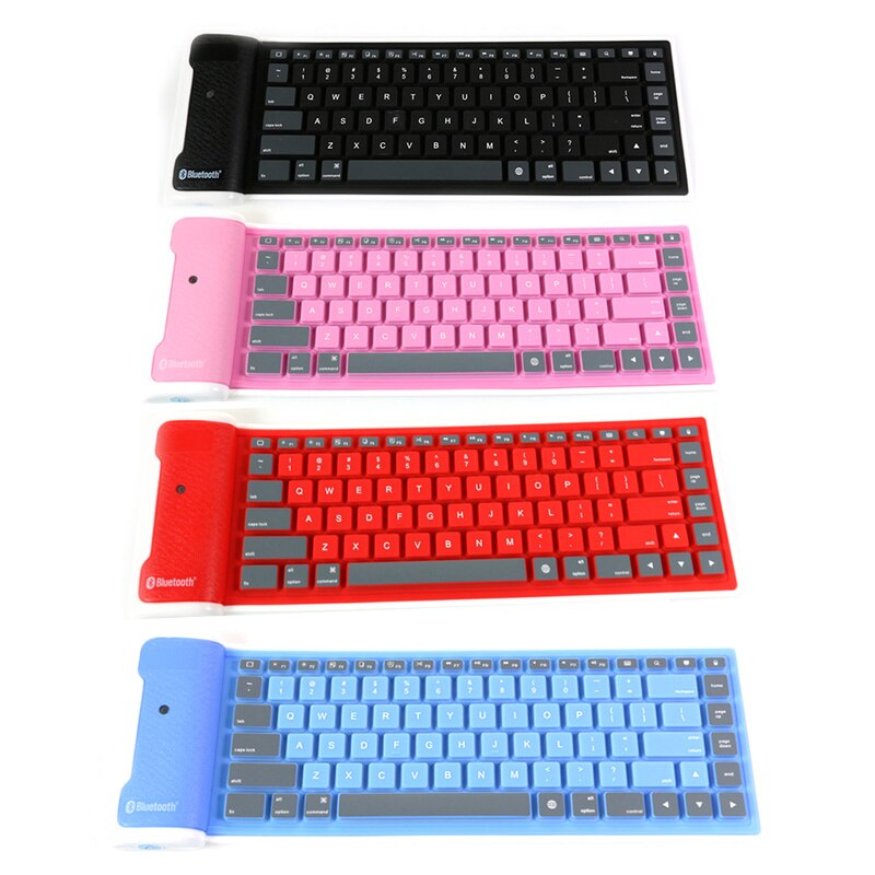 Portable Bluetooth Wireless Soft Silicone Keyboard for Laptop for IPad Smart Phone Keyboard Foldable Waterproof Universal