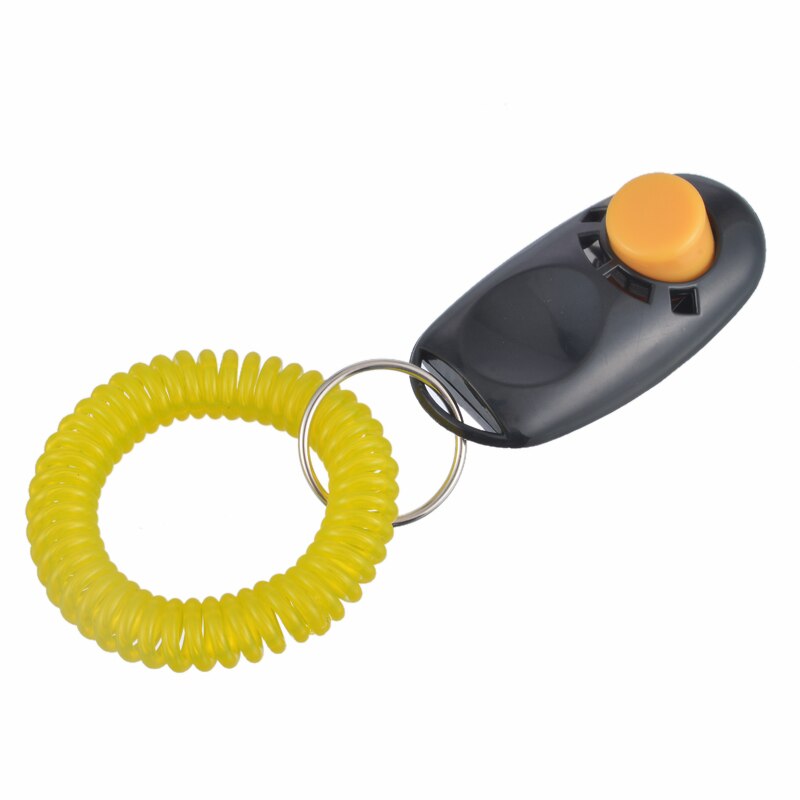 Universal- Fernbedienung Tragbare Ebene Hund Geschmack Clicker Klang Trainer Haustier Ausbildung Werkzeug Kontrolle Handgelenk Band Zubehör: Schwarz