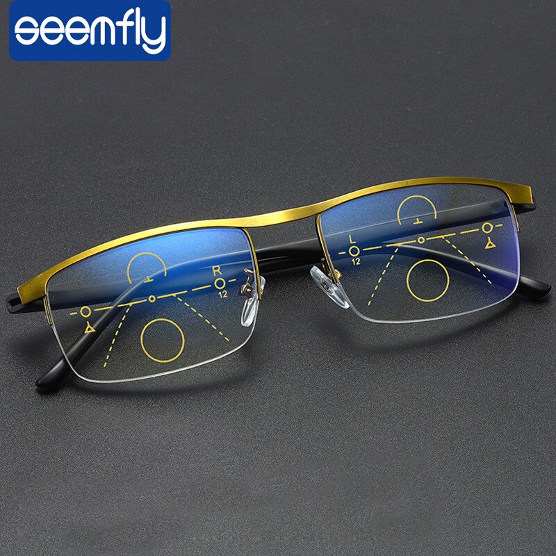 Lunettes de lecture progressives intelligentes pour hommes et femmes, avec réglage automatique, Anti-rayon bleu, de près et de loin, + 1.0 + 1.5 + 2 + 2.5 + 3.5