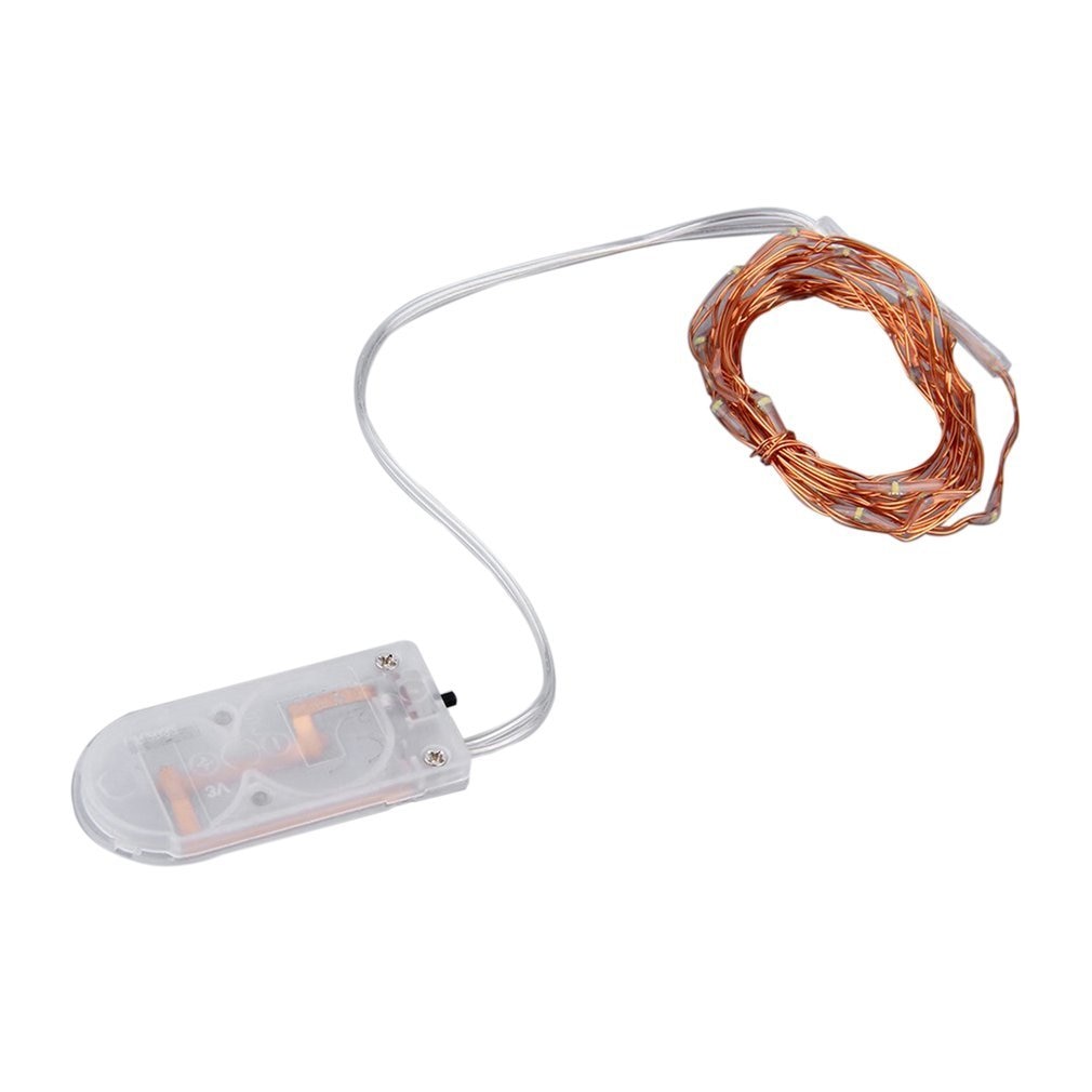 2m 20 LEDs Copper Wire String Fairy Lights Button Battery Operated LED for Christmas Party BBQ Wedding: Blue