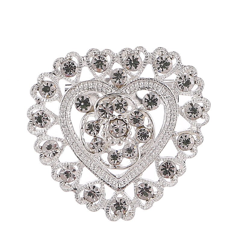 Lnrrabc Mode Vrouwen Zilverachtige Kleur Bloem Vormen Kristallen Imitatie Parel Broche Pin Sieraden Pins Broches De Strass Luxo: 21