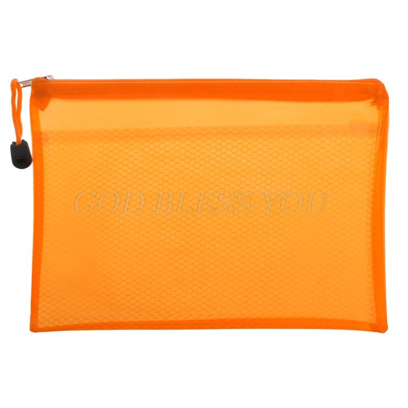 1Pc Folder for documents Capacity A5 Zipper File Pocket Storage Organizer Office School Waterproof: Yellow