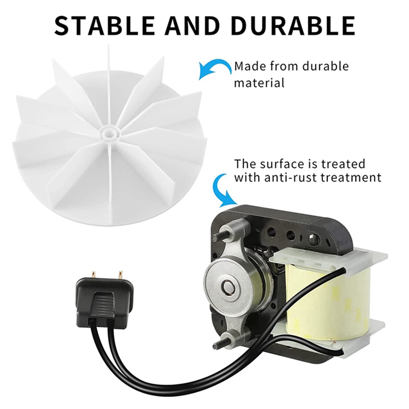 Bathroom Exhaust Vent Fan Motor Complete Kit Universal Replacement Parts For Broan Nutone C01575, 50 CFM, 120V Uppco US Plug