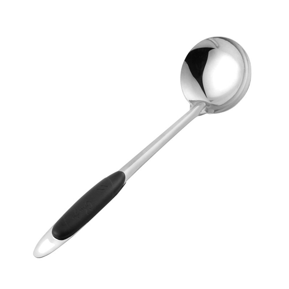 Cuillère à soupe suspendue en acier inoxydable | Ustensile à Long manche pour la maison, Pot , cuillère à soupe épaisse pour Restauran de cuisine 1 pièce