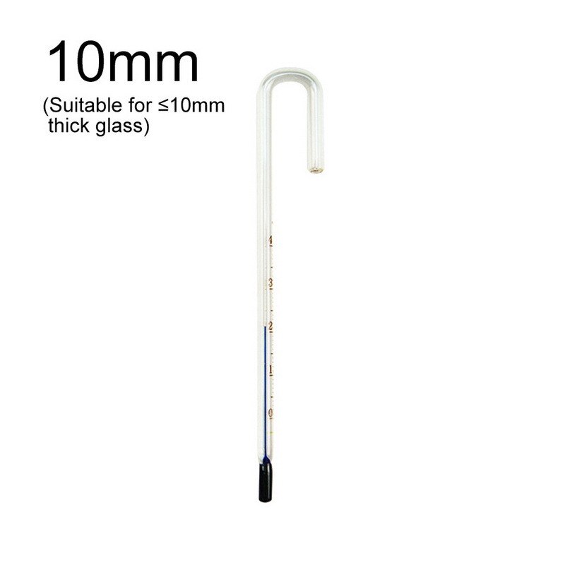 Aquarium U Shape Hanging Glass Thermometer Temperature Monitor Fish Tank 6/8/10/12/15mm: 10mm