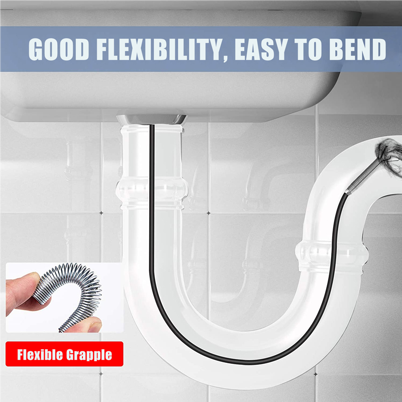 Sewer Pipe Unblocker Kitchen Sink Cleaning Hook Bathroom Hair Pipe Dredge Tool Sewer Toilet Cleaning Clog Plug Hole Remover Tool