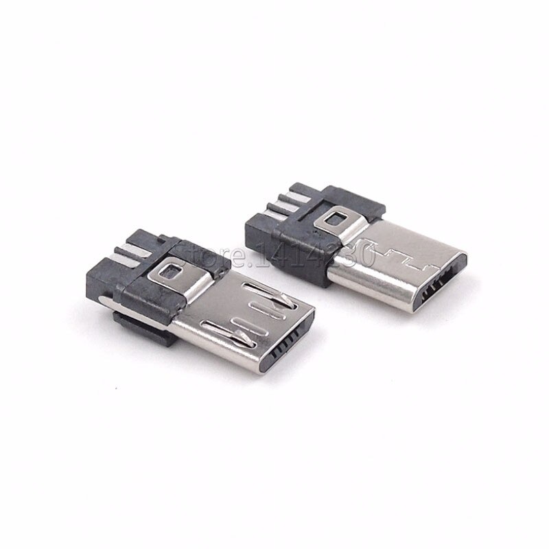 10 stk mini usb micro 5- -pin hanstik jackstik stik smd overflademontering