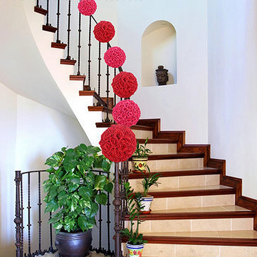 Wedding Decoration Silk Rose Balls Flower Kissing Ball Wedding Decoration Home Party Decor Accessories