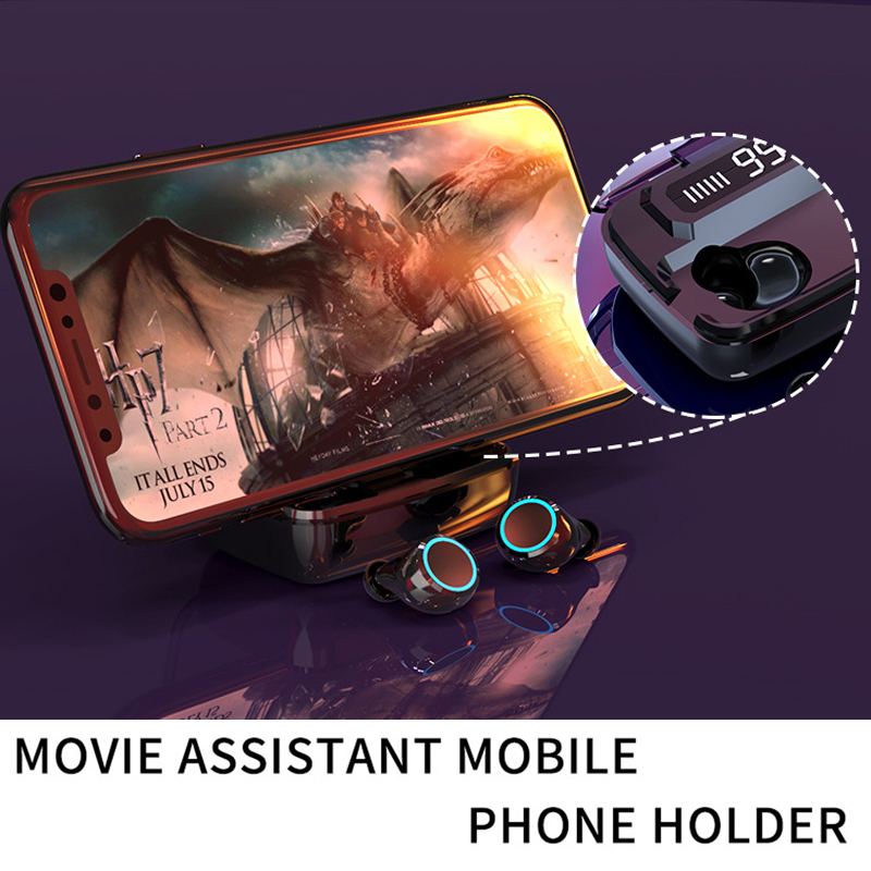 8D Drahtlose Kopfhörer Bluetooth Ohrhörer V5.0 Sport Drahtlose Kopfhörer LED Display Touch Control Stereo Headset mit Mikrofon