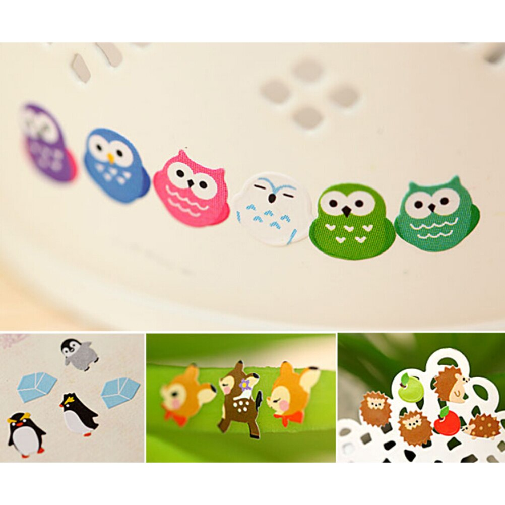 1 Sheet Mobile Phone Stickers 7cm*19cm Cute 3d Cartoon Transparent Animal/fruit/alphanumeric Bubble