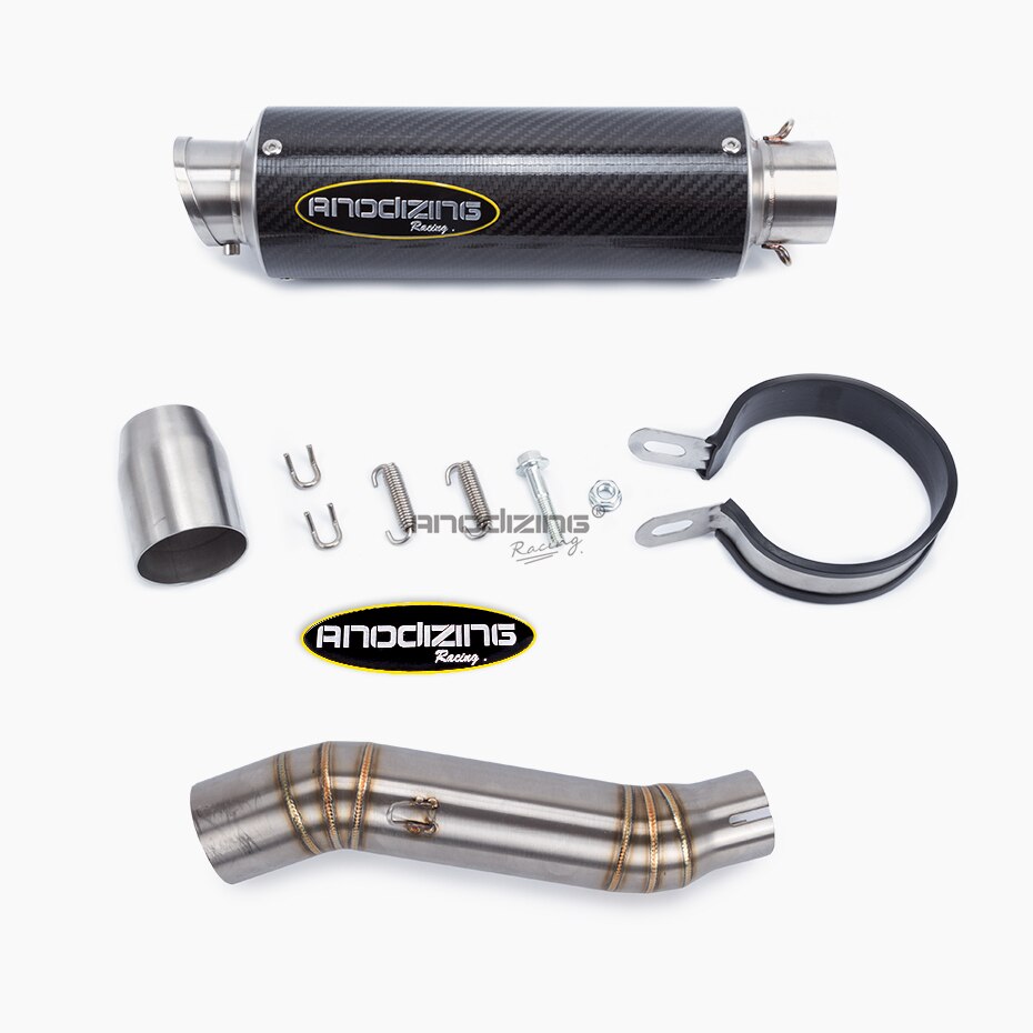 Motorfiets Uitlaatsysteem Slip Op Midden Pijp Link Uitlaat Voor Honda CB300F CBR300R CBR300 Slip-On met Uitlaat: 010