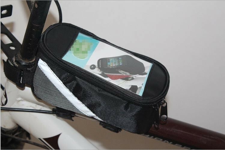 Outdoor Waterdichte Fietsen Fiets Voorframe Pannier Tube Bag Voor Mobiele Telefoon Tas