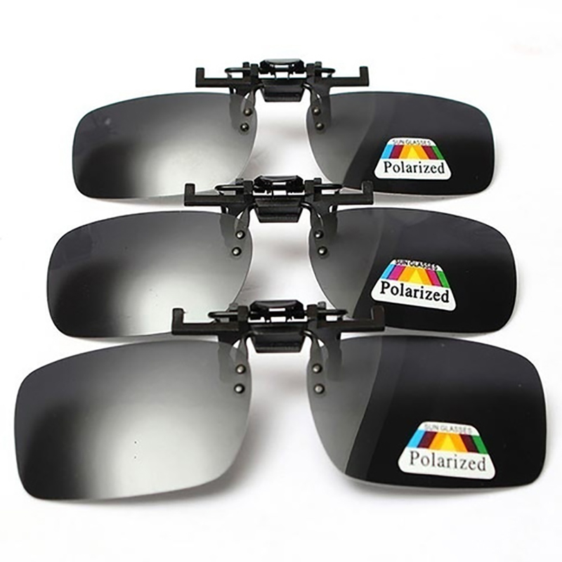 Polarized Clip Sunglasses Myopia Glasses Clip Driver Goggles Fishing Night Vision Myopia Clip-on Sun Shading Eyeglasses