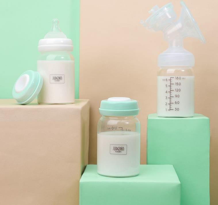 Muttermilch Lagerung Flasche Große Kaliber Desinfektion Sicherheit Glas Flasche Kühlschrank Kälte Kunststoff Flasche Regal Lebensdauer