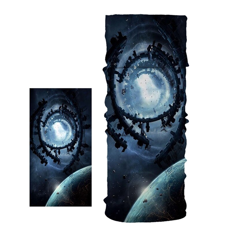 Imixlot Hiphop Stil Multifunktions Bandanas Wissenschaft Fiction Landschaft Gedruckt Stirnband Nahtlose Rohr Schal Unisex balaclava: A