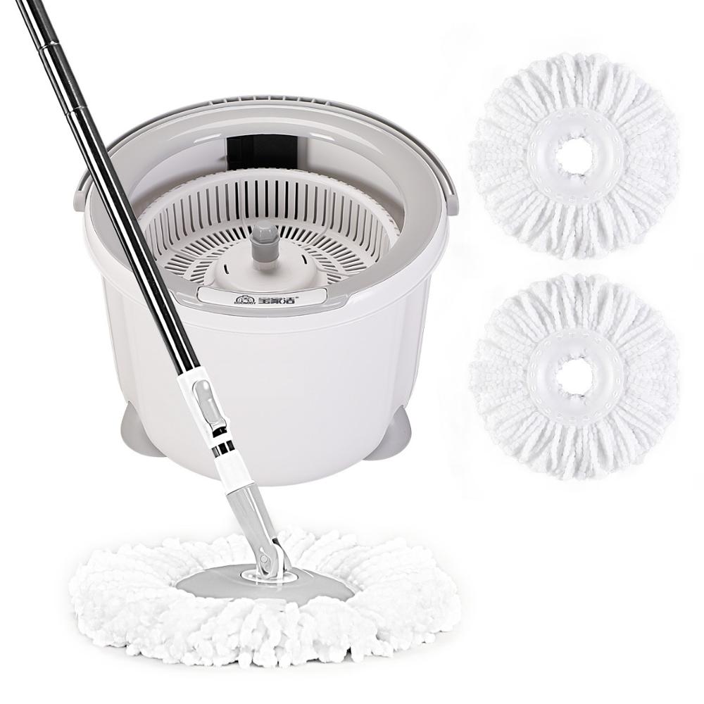 Boomjoy Mop Met Emmer 360 Spin Verstelbare Vloer Mop Met Verlengde Handvat Microfiber 2 Mop Pads Voor Hardhout Floor Cleaning