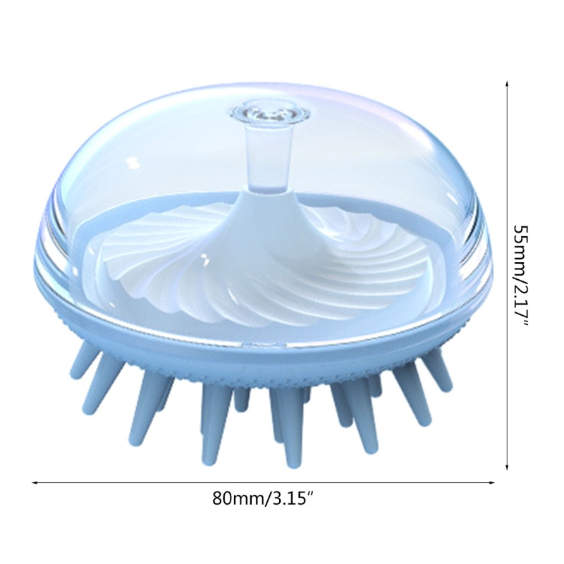 Ronde Kwallen Vorm Haar Shampoo Borstel Siliconen Haren Luchtkussen Acupunt Hoofd Hoofdhuid Massage Scrubber Schoonmaken Wassen