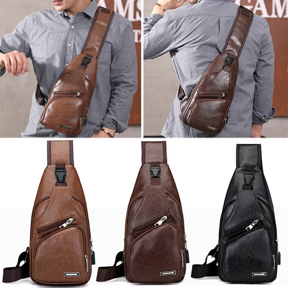 1PC Brust Tasche Lässige Funktions Männer Taille Geld Telefon Im Freien Gürtel Gürtel Tasche Ladung Pack Tasche Usb Sport brust B2O9