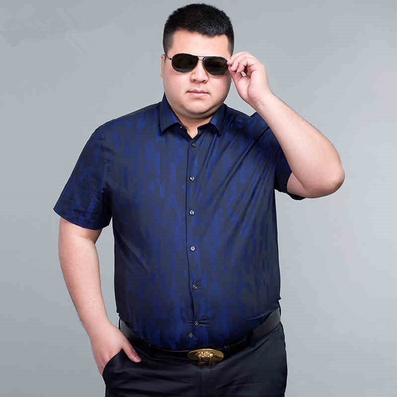 vestido de talla grande 8XL 7XL 6XL 5XL de verano para hombre camisa ropa de social para hombres camisas sueltas de manga corta: 7XL