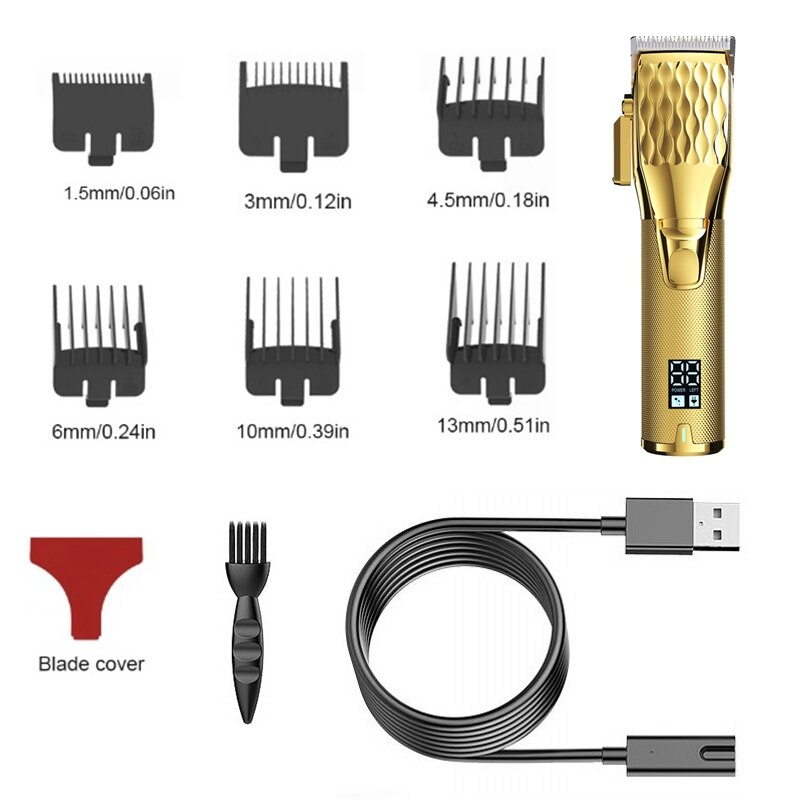 Professionele Oplaadbare Tondeuse Kapper Aanpassing Salon Machine Tondeuse Hoge Snelheid Elektrisch Haar Snijgereedschap