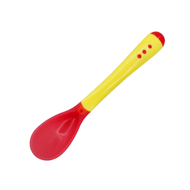 3 stk/sett baby tegneserie servise fat hvete bolle anti småroll barn middag mating mat tallerken barn trening bolle skje gaffel: Gul skje