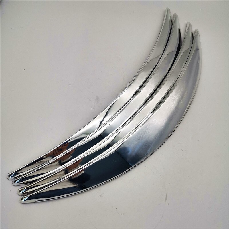 4pcs Chrome Car Wheel Eyebrow Arch Protector Trim Lips Fender Flares Universal