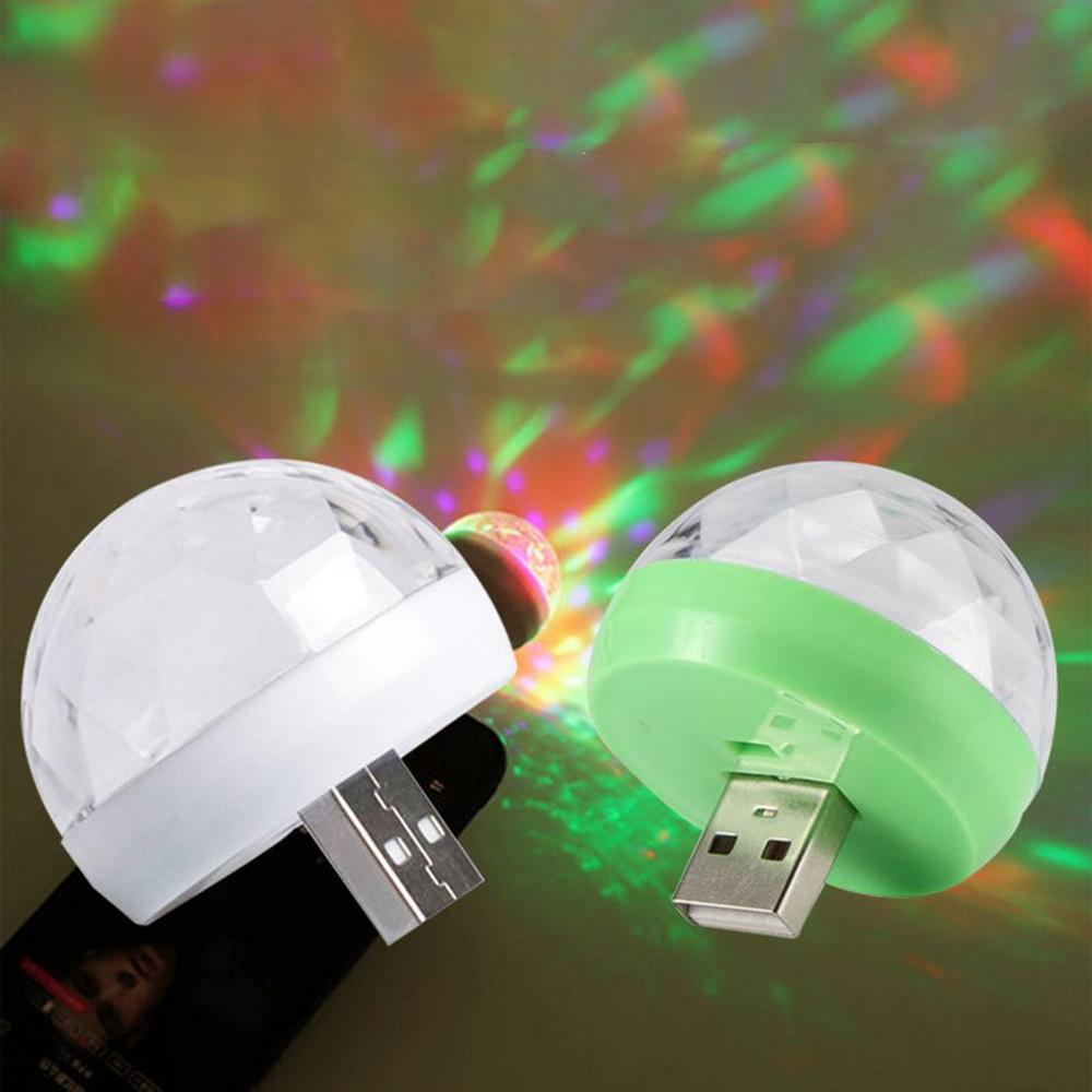 Bil led auto lampa usb ambient light dj rgb mini färgglad musik ljudljus usb-c gränssnitt apple interface party karaoke