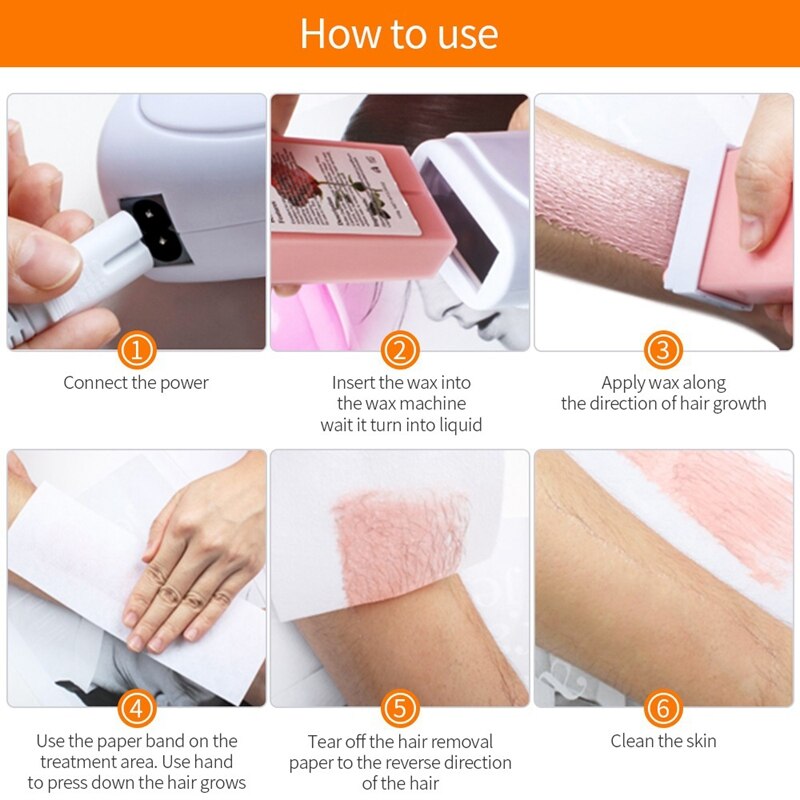 Single Handheld Depilatory Wachs Haar Entfernung Maschine tragbar Epilator rollen Depilatory Heizung