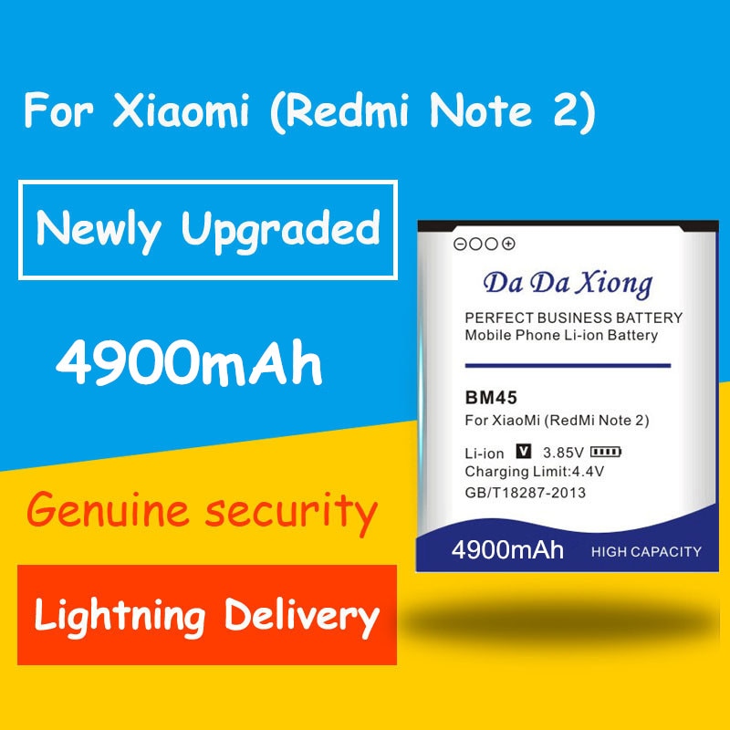 Ad alta capacità 4900mAh BM45 bm45 Batteria per Xiaomi RedMi Hongmi Nota2 Riso Rosso Nota 2 batterie di Ricambio spedizione gratuita