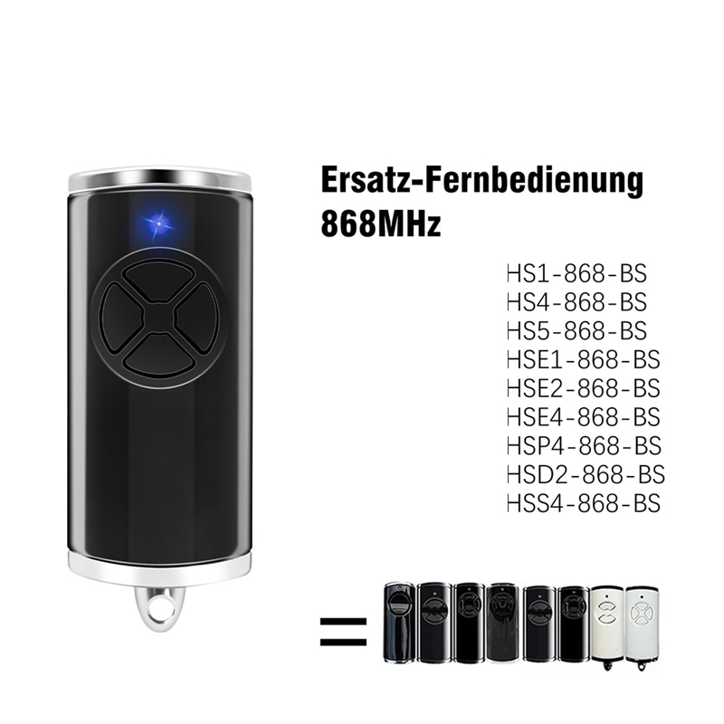 868 MHz Garagentoröffner, 2er-Pack Ersatz-Garagentoröffner für Hormann Handsender HSE-4-868-BS